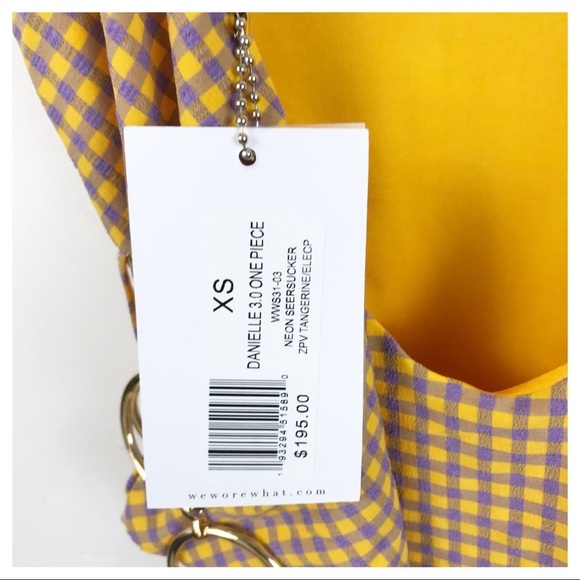 NWT WeWoreWhat Danielle 3.0 One Piece Swimsuit in Tangerine Size XS - Picture 13 of 13